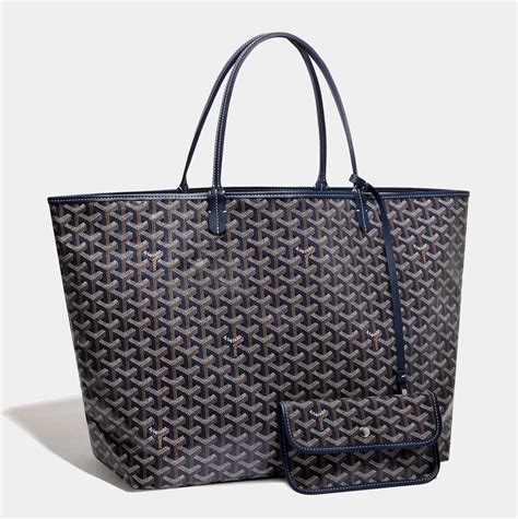 goyard women goyardine saint tote navy gm|Goyard Goyardine Navy Hand.